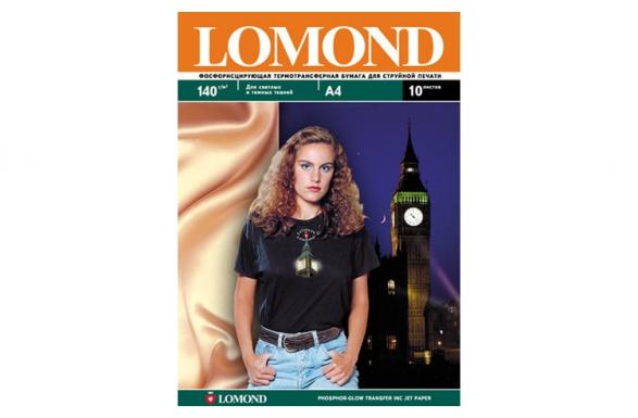 изображение Термотрансферная бумага флуоресцентная LOMOND Luminous Transfer Paper  A4, 140г/м2 10 листов