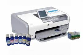 Цветной принтер HP Photosmart D7363 с перезаправляемыми картриджами